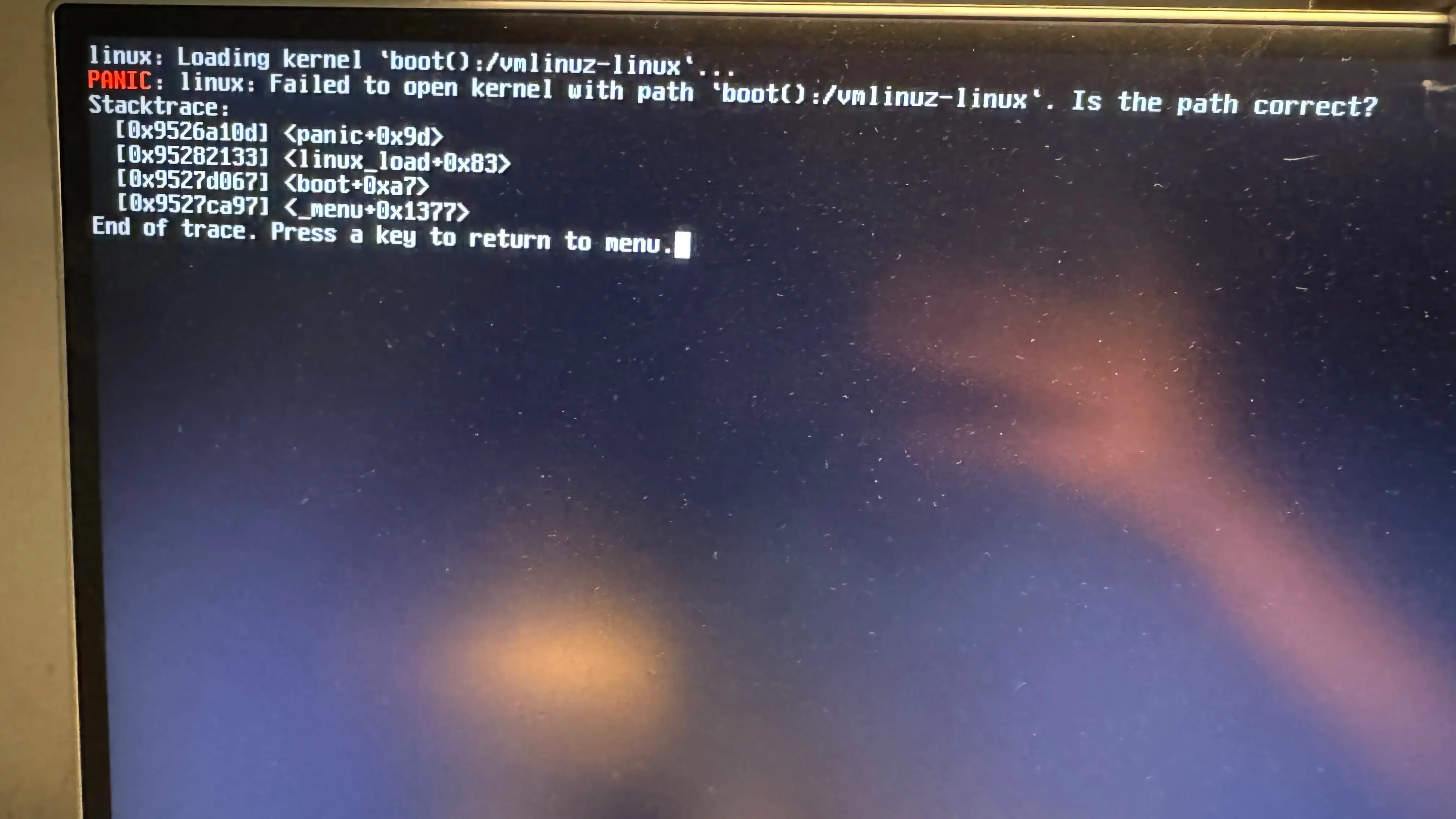 2025-11-08 系统更新后，启动失败