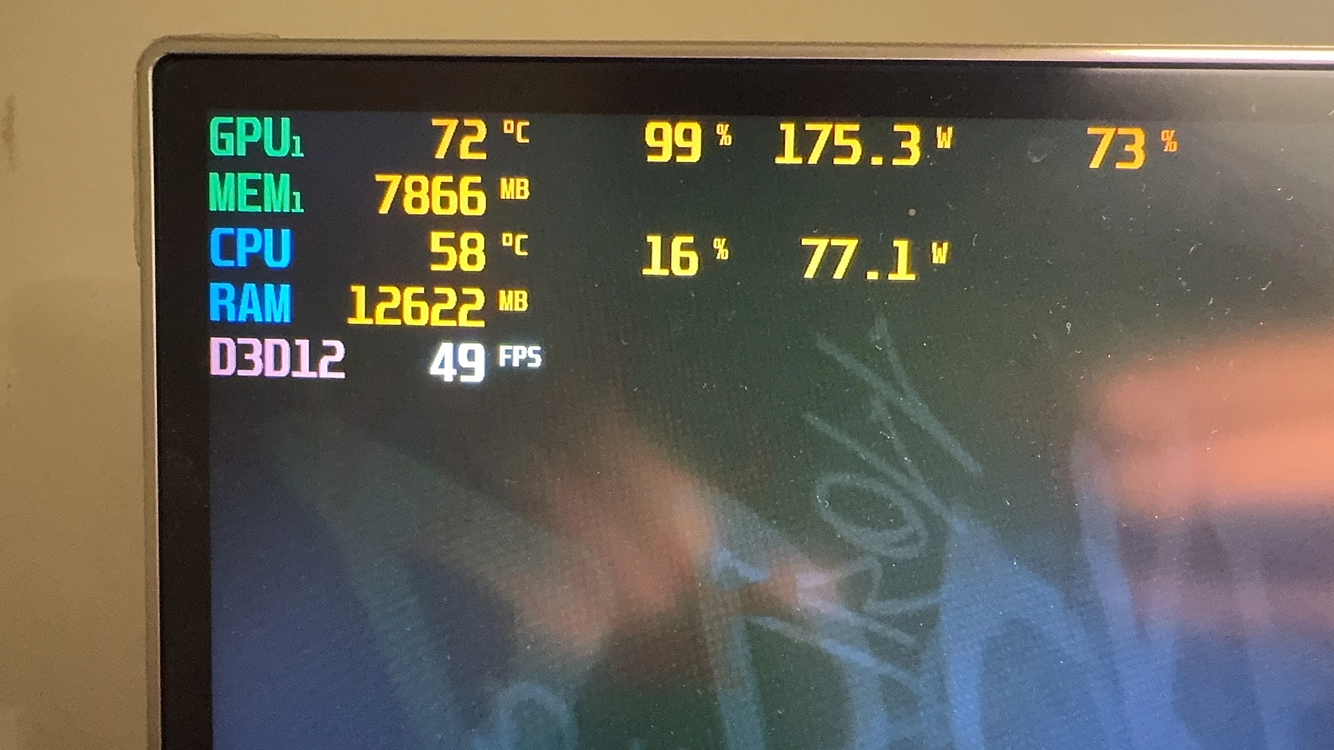 GPU 满载运行赛博朋克 2077 的情况